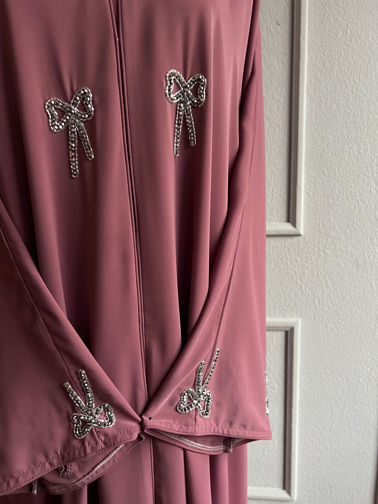 Pink Bow Abaya