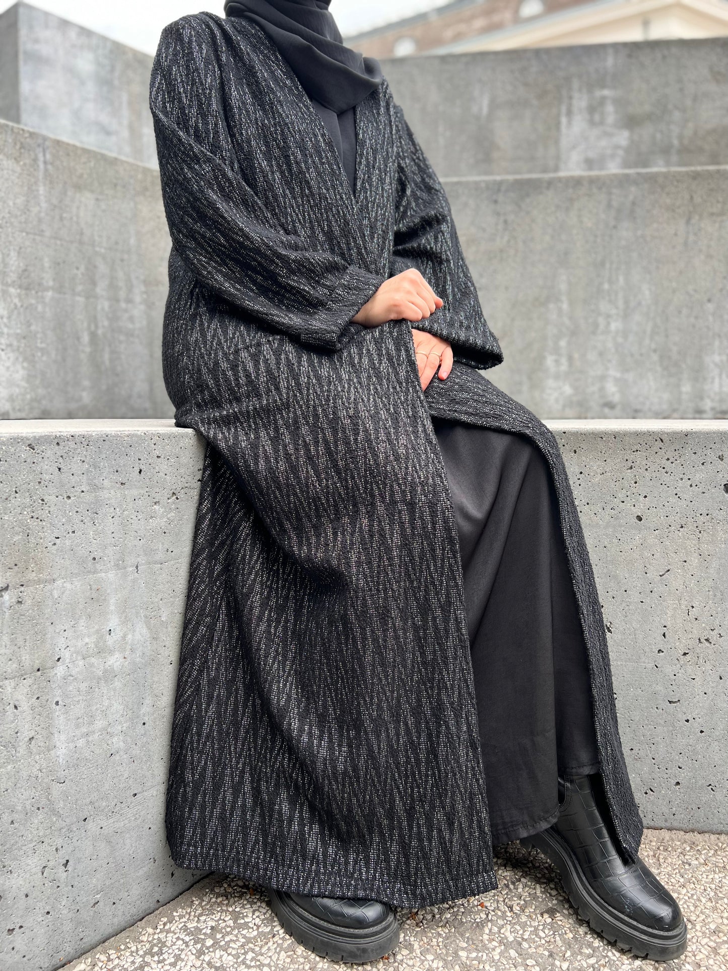 Kimono schwarz/silber