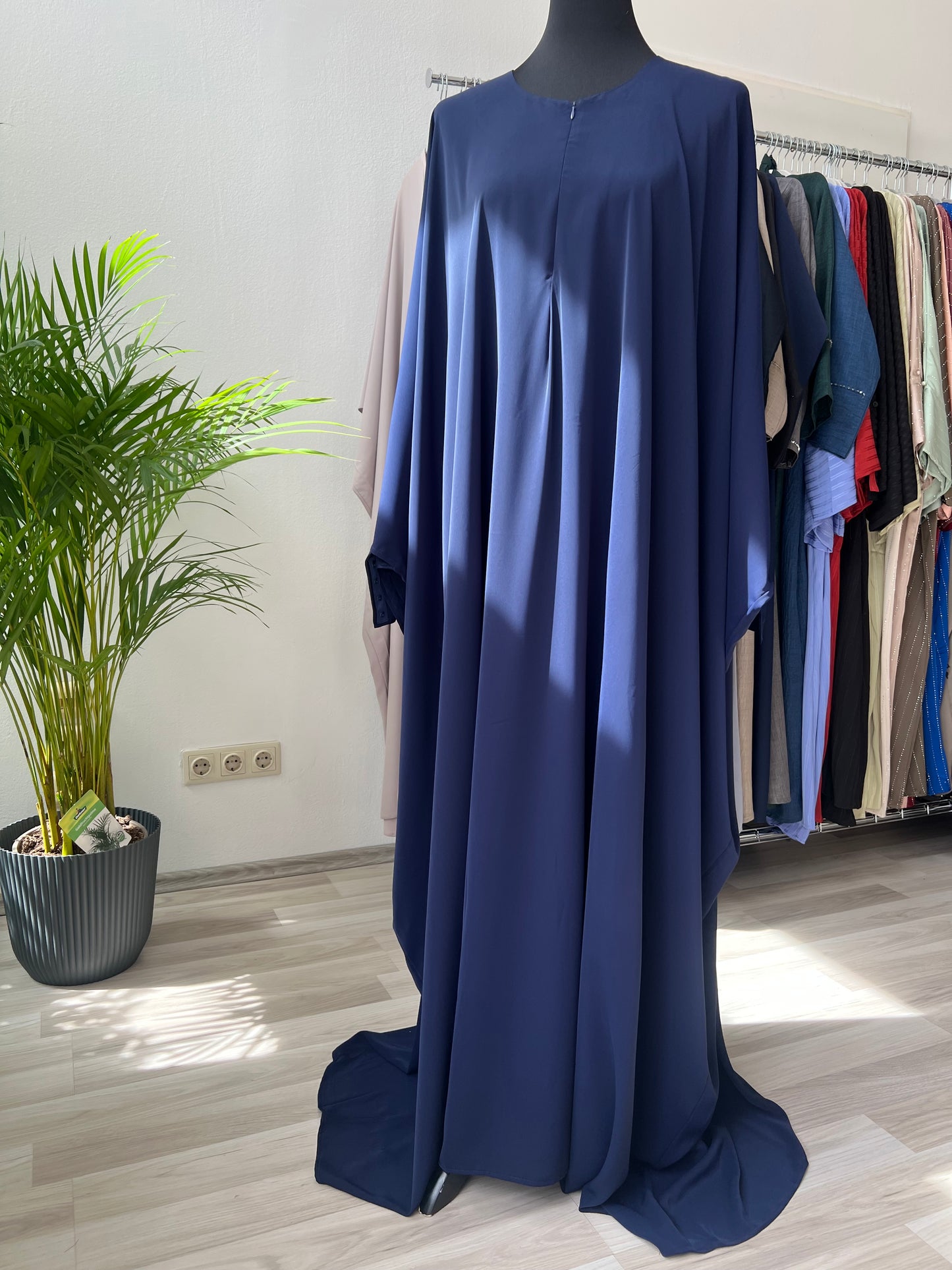 Farasha abaya dunkelblau bodenlang
