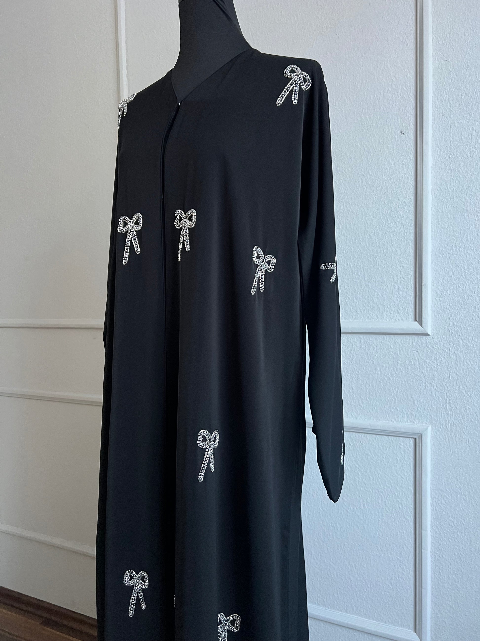 Big bow abaya mit schleifen side foto