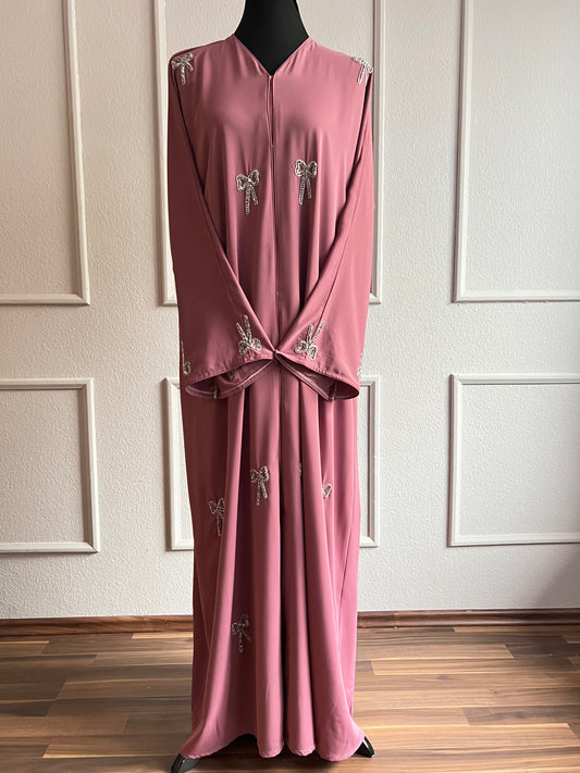 Pink Bow Abaya