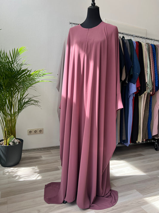 Weite abaya in dunkelrosa oder beere 