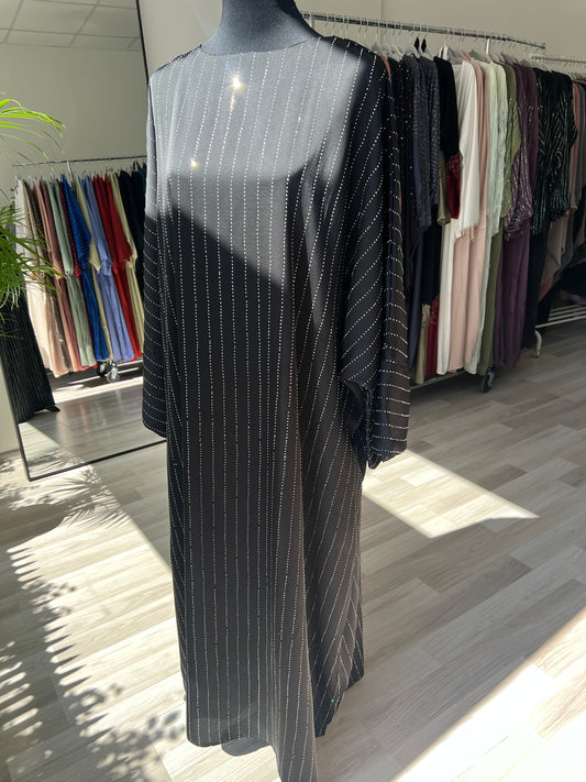 Black abaya, classy schwarz. Langes kleid