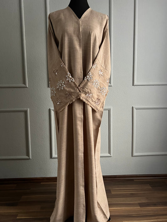 Beige Star Abaya