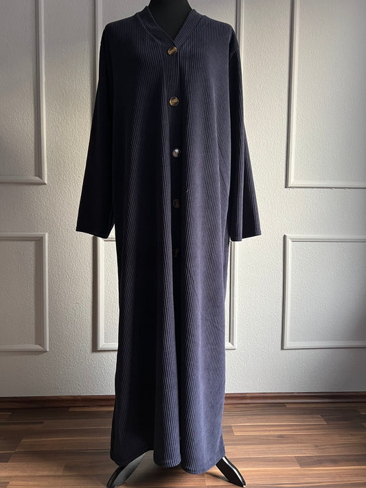 Cordkleid mit Knöpfen
