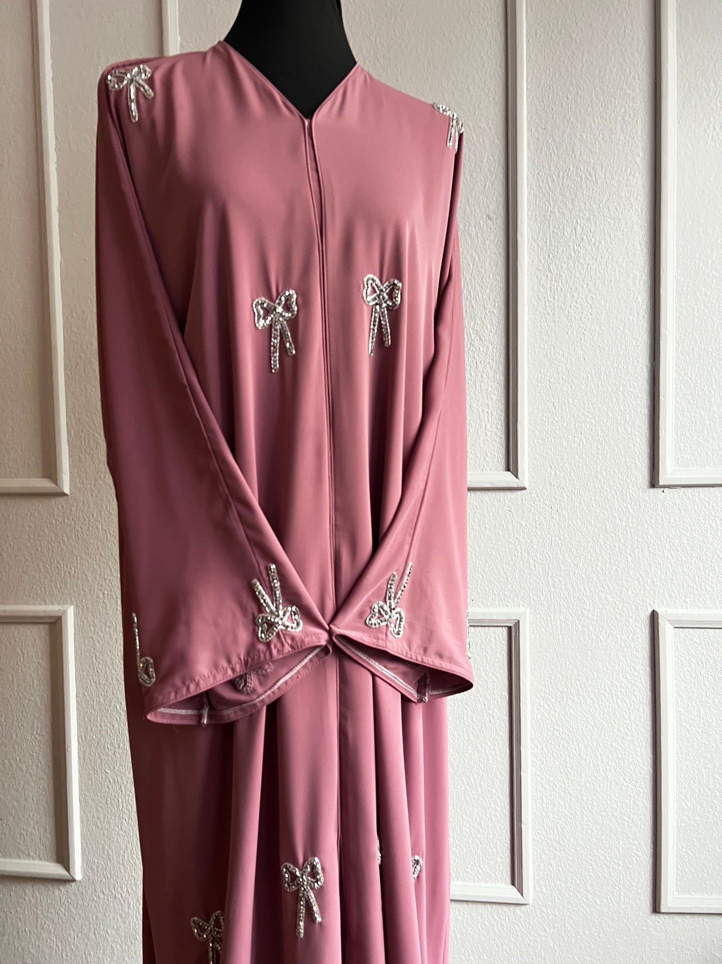 Pink Bow Abaya