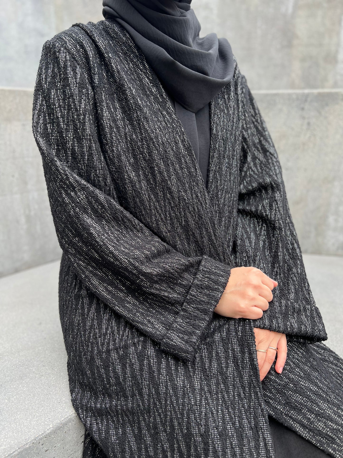 Kimono schwarz/silber