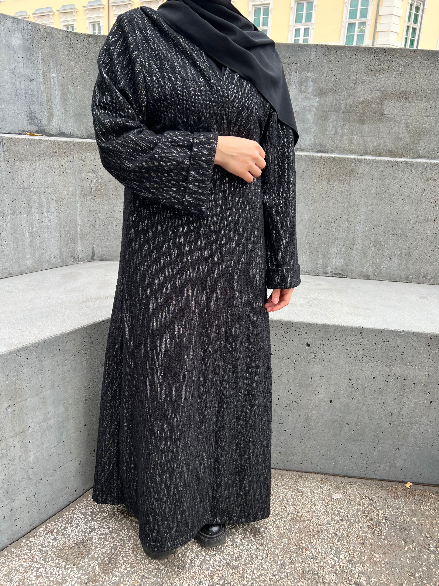 Kimono schwarz/silber