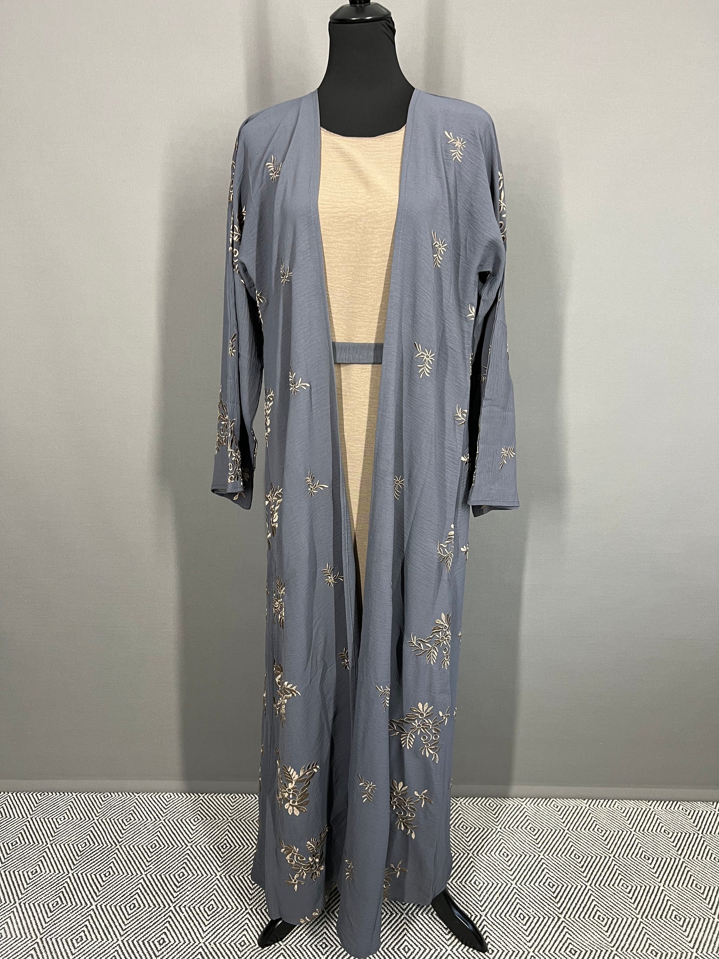 Abaya Dubai grau/beige