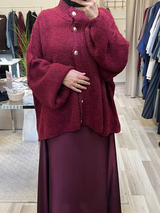 Bordeaux oversized cardigan