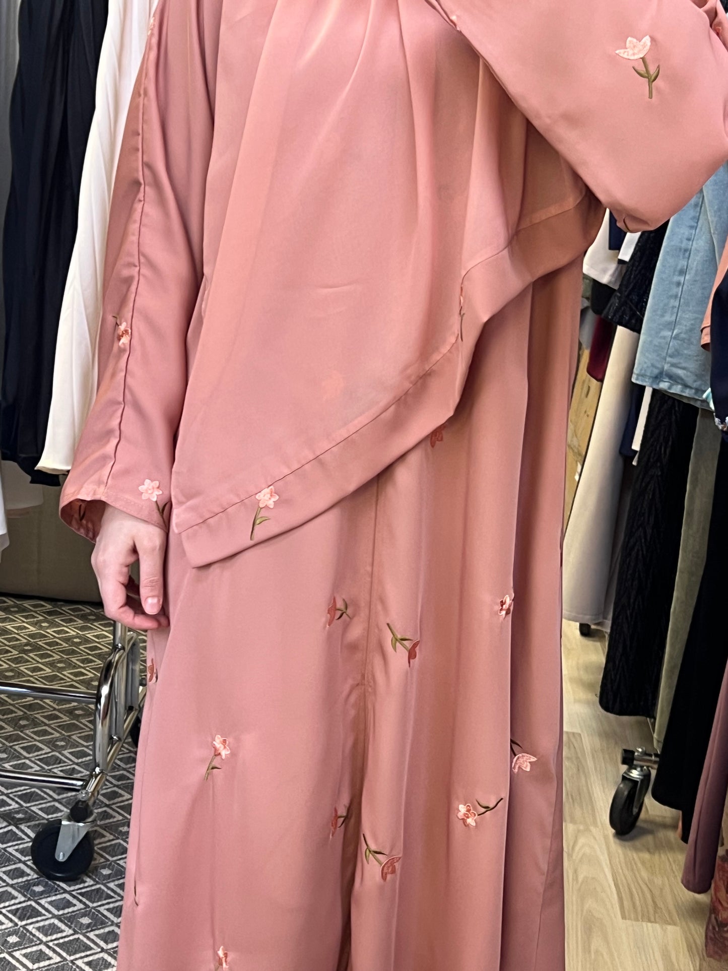 Abaya Yusra - Peach Bloom | 52