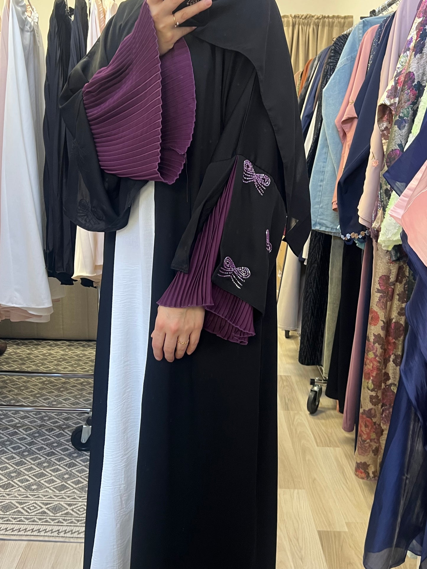 Kimono Abaya mit Schleifen-Detail